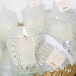 Μπομπονιέρα γυάλινη mini φοντανιέρα με Αρωματικό Κερί, Soap Tales